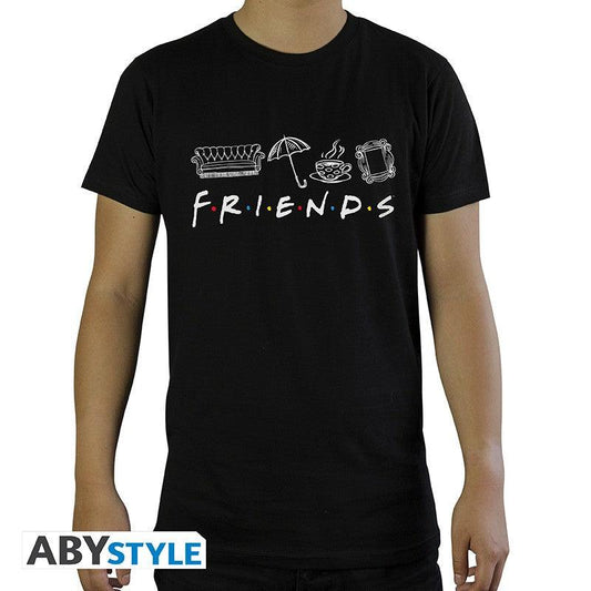 FRIENDS - Tshirt "Friends" man SS black -XL - ToyRift