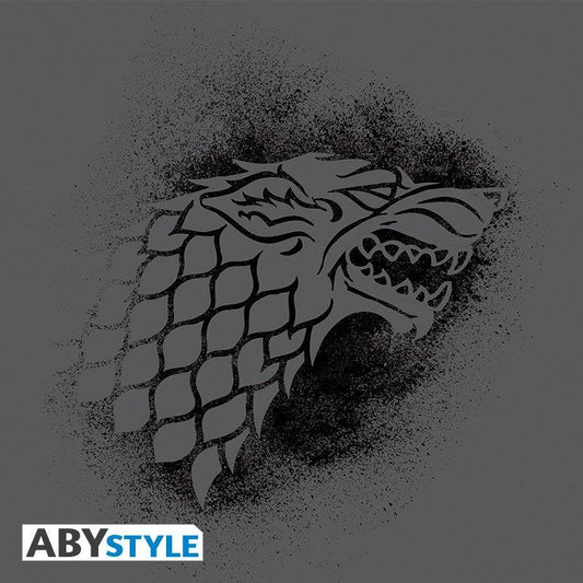 GAME OF THRONES - Tshirt "Stark" man SS grey & black - premium - ToyRift