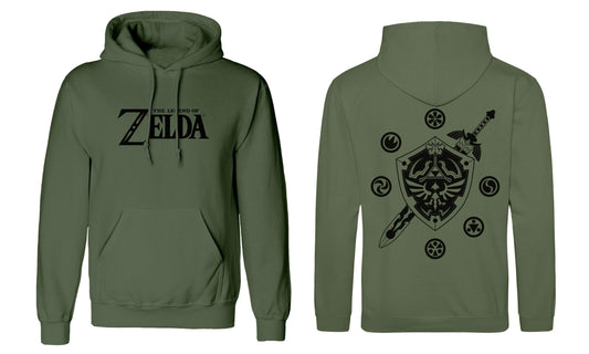 The Legend of Zelda Hooded Sweater Logo And Shield - ToyRift